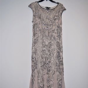 PISARRO NIGHTS BEADED DRESS